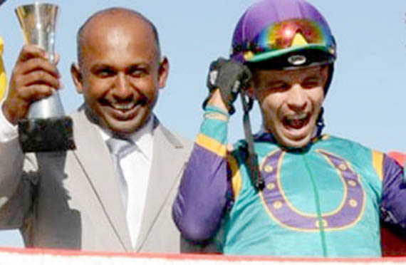 Yogas Govender and stable jockey Aldo Domeyer â€“ a big day at the ...