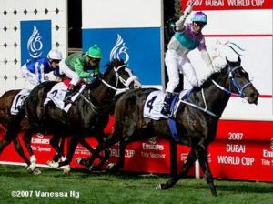 Memories! Anthony Delpech wins the Sheema on Vengeance Of Rain