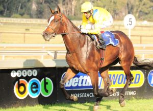 Middle Stump! Yorker (Robbie Fradd) charges to win at the Vaal today