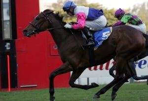 Way To Go! River Crossing (Sean Cormack) powers clear to win the Lonsdale Stirrup Cup Handicap