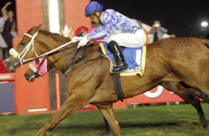 Sheik Your Booty! Anthony Delpech gets Desert Sheik up to win the eThekwini Sprint
