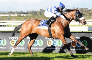 Fairytale! Rain Gal (Sean Cormack) surges ahead to win the Final Fling Stakes (Equine Edge)