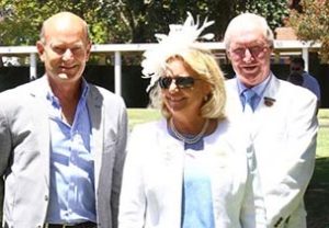 John Freeman with Gaynor Rupert and Rodney Dunn at a Grooms School presentation