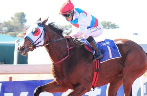 Muzi Yeni steers Jaguar to a smart win over He's A Nadoe in the Kimberley Classic (JC Photos)