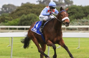MJ Byleveld poses as Red Disa draws clear to an easy win  (Bay Media) 