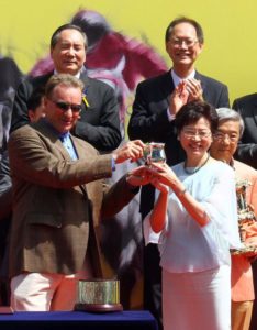 2014 HKSAR Chief Executive's Cup won by Golden Harvest trained by Tony Millard and ridden by Joao Moreira