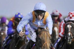 G Force and Daniel Tudhope win the Betfred Sprint Cup with beaten favourite Sole Power and Richard Hughes behind right