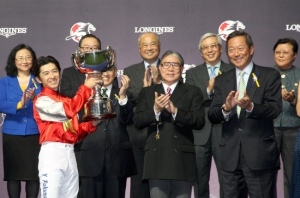 Yuichi Fukunaga wins the 2014 HKJC International Jockey Challenge