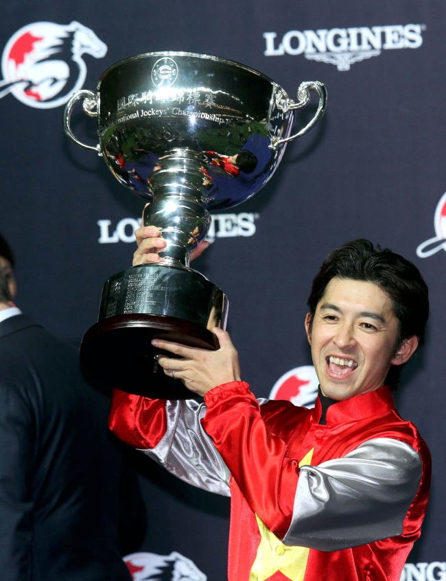 Yuichi Fukunaga wins the 2014 HKJC International Jockey Challenge