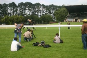 The Legends of the Turf team on location at the Vaal