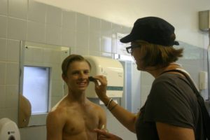 Lyle Hewitson prepping to play David Payne