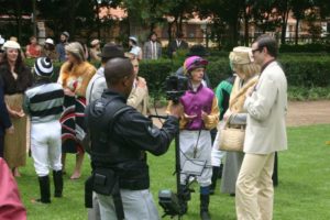 Legends recreate a parade ring scene