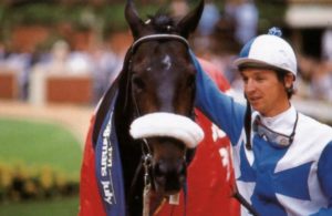 Karl Neisius and his best Met horse, Flaming Rock