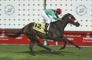 Ipi Tombe winning the Dubai Duty Free