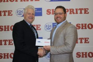 Alan Winde, Minister of Economic Opportunities, and Pieter van Zyl, General Manager: Procurement, Freshmark: Shoprite Group