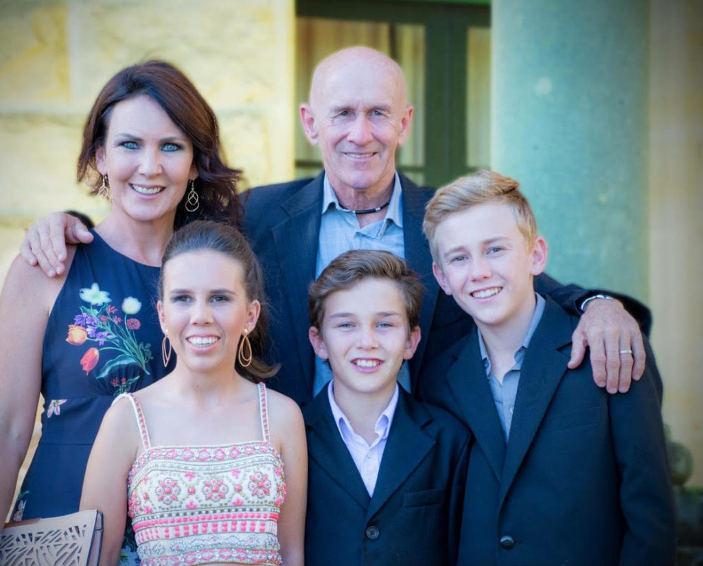 Family support: Jeff Lloyd with wife Nicola, daughter Tayah and sons Zac and Jaden (photo: supplied)