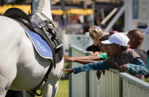 Fee's horse was a hit with the kids (photo: hamishNIVENPhotography)