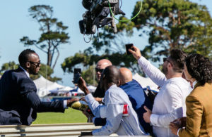 Usain Bolt greets the crowds (photo: hamishNIVENPhotography)