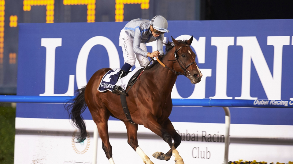 Heavy Metal wins DWCCarnival 2018 opening night feature race the Al Maktoum Challenge R1 (G2) (DRC/AW)