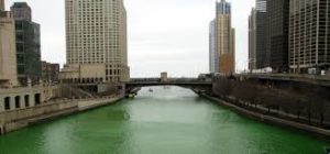 The Chicago River turns green for St Patrick's Day (photo: Wikipedia)