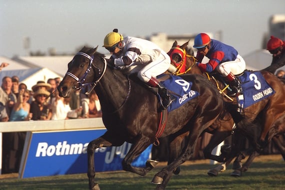 1998 Gr1 Rothmans July Handicap, Classic Flag, David Ferraris, Anthony Delpech (photo: Gold Circle)