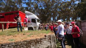 Lawrence Whitmore explaining transport logistics (photo: Mike Louw)