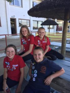 Happy faces! Back: Jessica and Sarah Pethick. Front: Arabella Shepherd and Caitlin Robinson (photo: Luella Robinson)