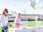 Lorette Louw and Tara Laing release the Thread Of Life white doves at Fairview