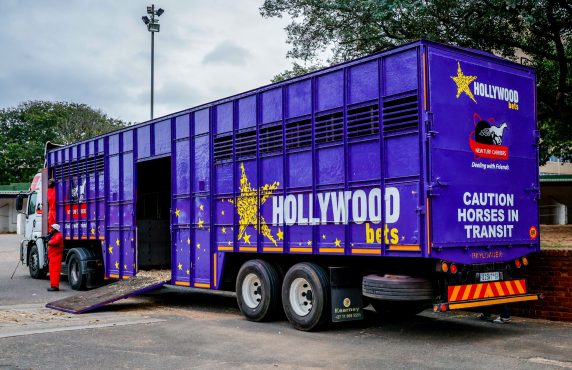 New Turf Carriers race day fleet branded in the Hollywoodbets colours