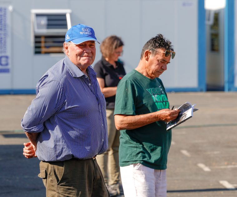 Duncan Barry and Robbie Hill were spotted at the viewing