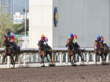 Ka Ying Rising leads home My Wish at Sha Tin on Thursday (Pic - HKJC)