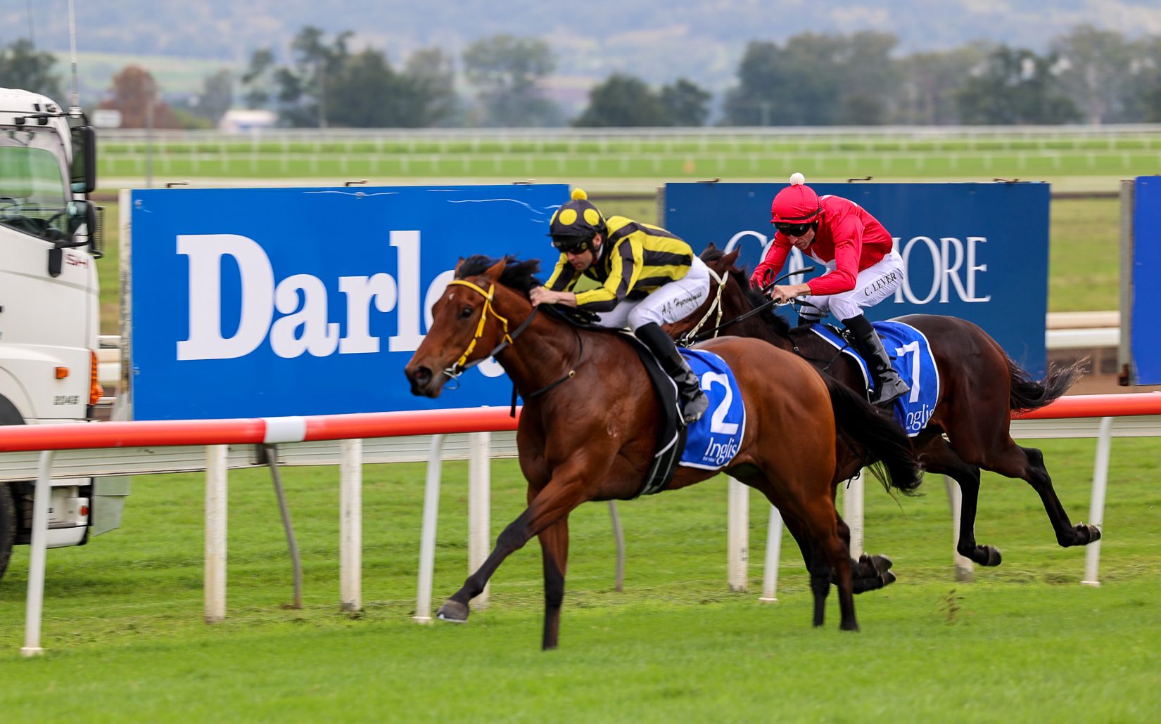 Cashbook scores a decisive victory in the 2YO feature on Scone Cup Day (Pic - Inglis)