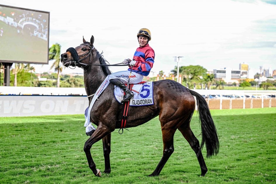 Erasmus Thoroughbreds bred Vercingetorix’ IOS Gr2 Drill Hall Stakes winner Gladatorian out of the Dynasty mare, Harvard Crimson (Pic - Chase Liebenberg)