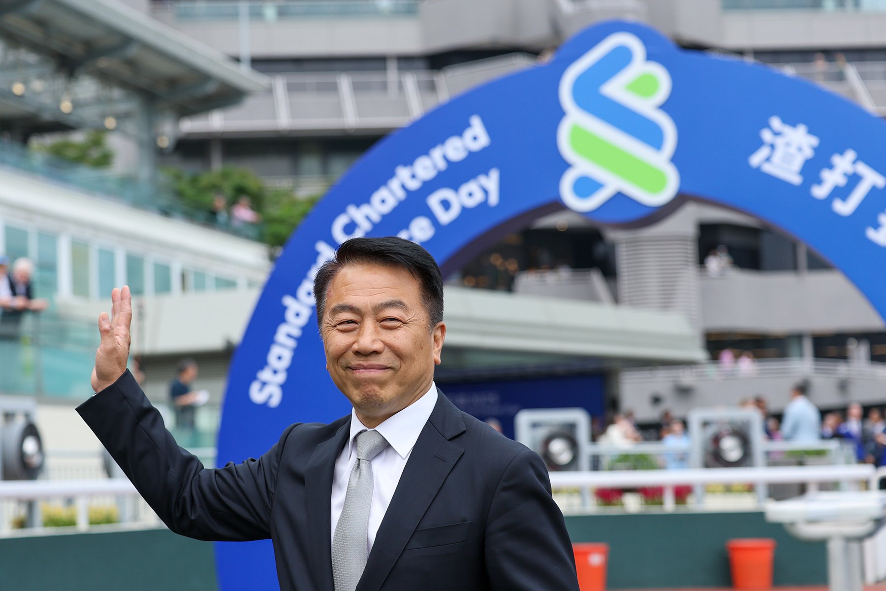 Ricky Yiu celebrates Standard Chartered Champions & Chater Cup glory (Pic - HKJC)