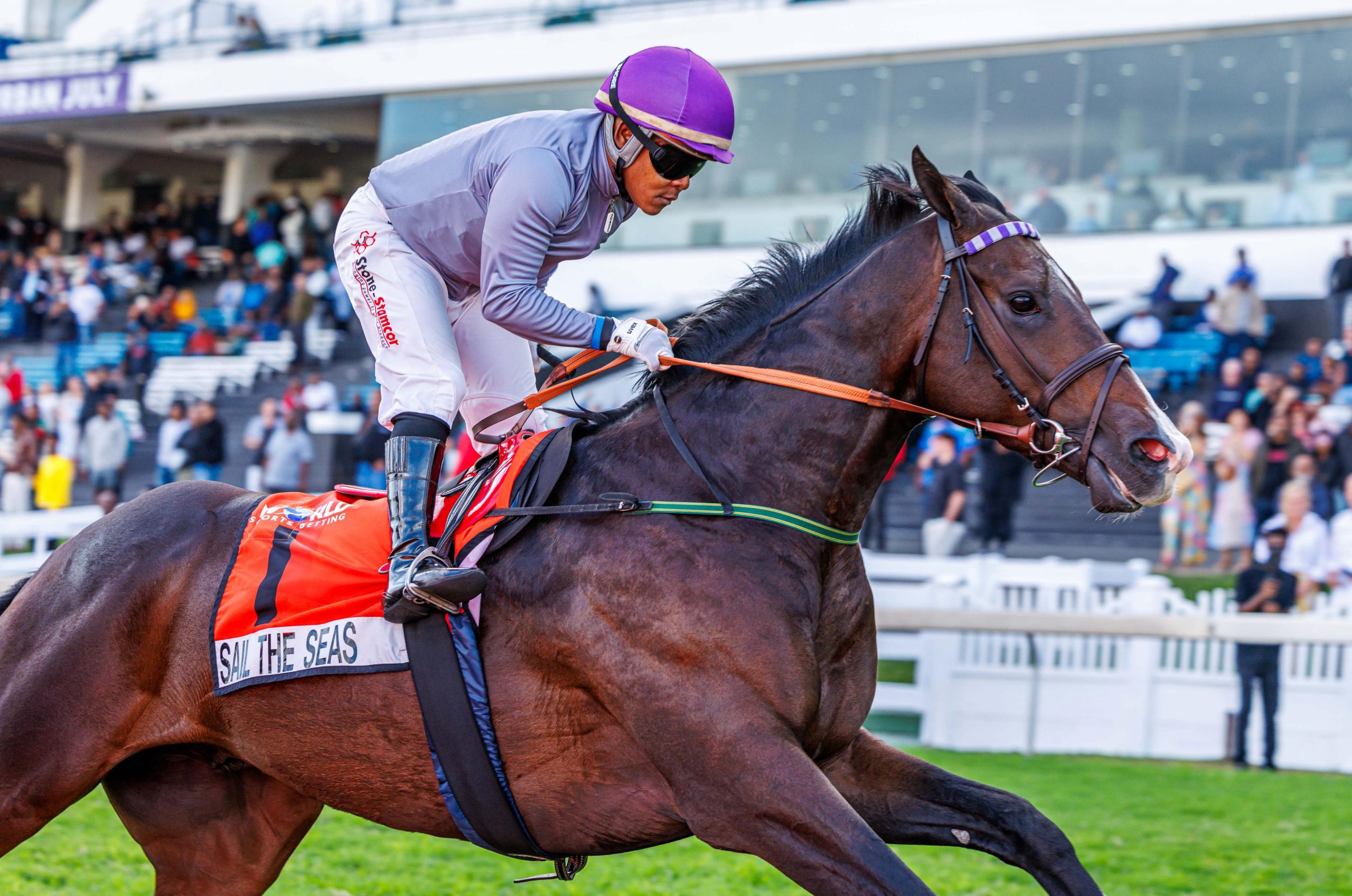 Sail The Seas registers his maiden stakes success under Muzi Yeni (Pic - Candiese Lenferna)