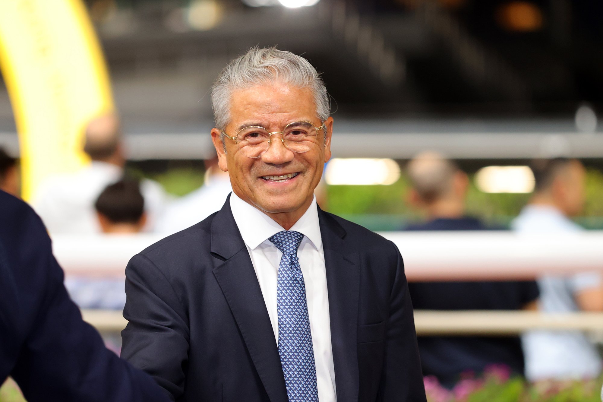 Tony Cruz celebrates a Happy Valley double (Pic - HKJC)