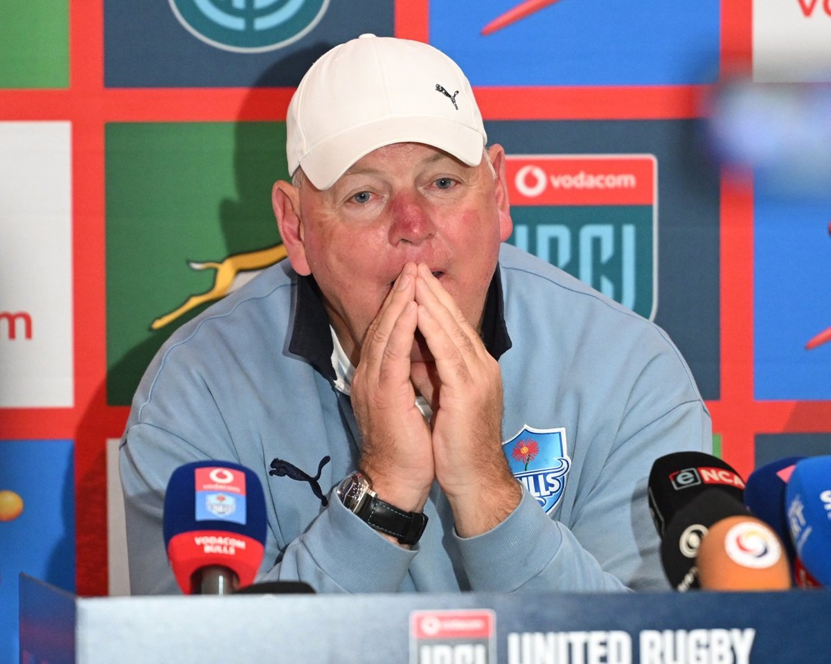 Jake White, head coach of the Bulls during the United Rugby Championship 2024/25 Semi Final match (Pic - Nokwanda Zondi/BackpagePix)