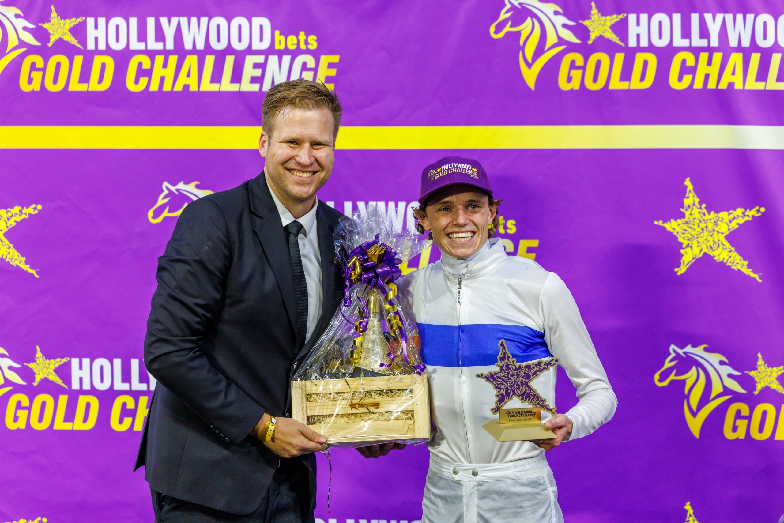 On the podium - Hollywood Racing's Devin Heffer and Callan Murray (Pic - Candiese Lenferna)