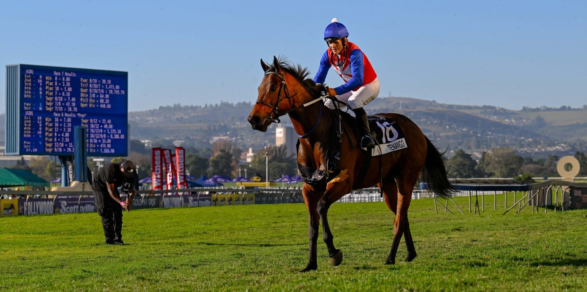 Saturday’s Gr2 Golden Horse Sprint winner, Tenango (Andrew Fortune) ran on best of all (Pic - Chase Liebenberg)