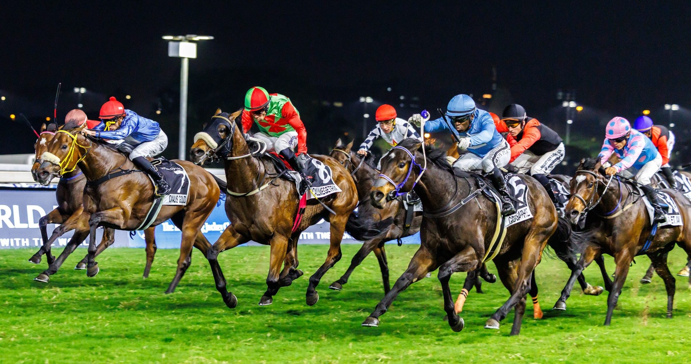 Smanga Khumalo drives Green Sapphire to victory in the HKJC World Pool Gr2 Tibouchina Stakes (Pic - Candiese Lenferna)